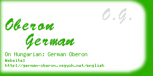 oberon german business card